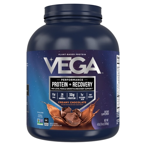 Vega Plant- Based Powder Protein + Recovery - NSF Certified for Sport Creamy Chocolate