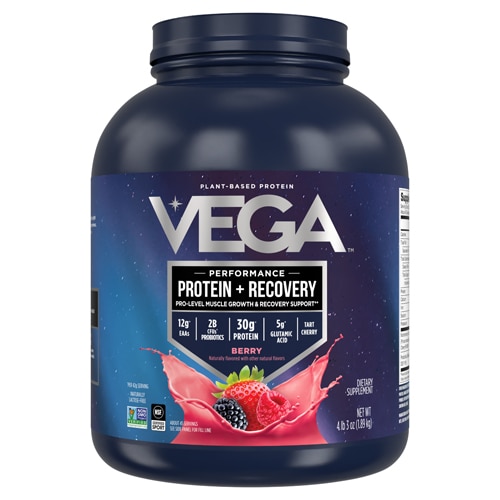 Vega Premium Sport Protein Protein Powder Plus Recovery - NSF Certified for Sport Berry