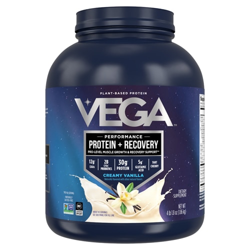 Vega Premium Sport Protein Vanilla Protein Powder Plus Recovery - NSF Certified for Sport Vanilla