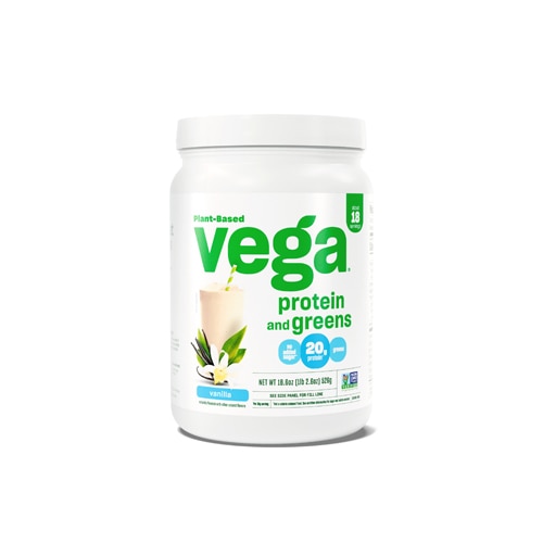 Vega Protein & Greens Plant-Based Protein Powder Keto Friendly Vanilla