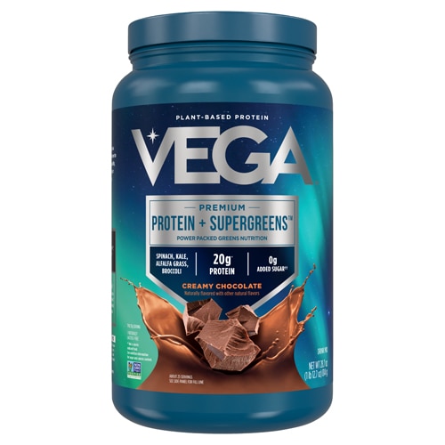 Vega Protein + Supergreens Plant Based Protein Powder Chocolate