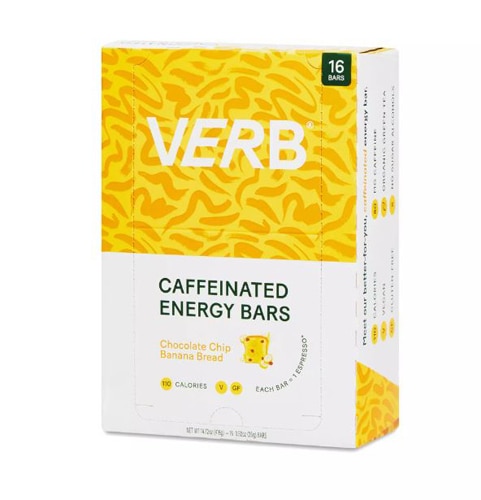 Verb Energy Caffeinated Energy Bar Chocolate Chip Banana Bread