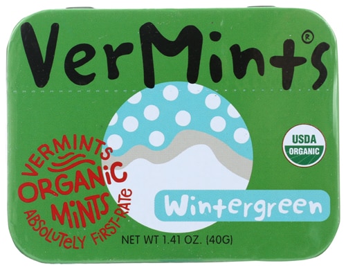 Vermints All Natural Organic Breath Mints Wintergreen