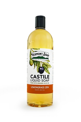 Vermont Soap Company Castile Liquid Soap Lemongrass Zen