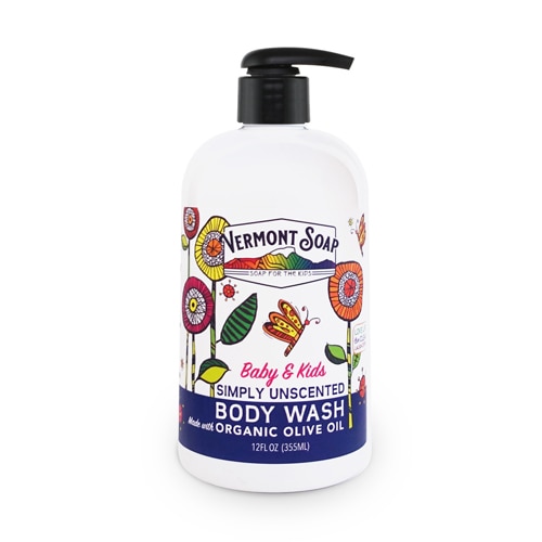 Vermont Soap Baby & Kids Shampoo & Body Wash Simply Unscented