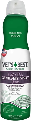 Vet's Best Flea + Tick Gentle Mist Spray for Cats