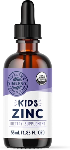 Vimergy Kids Organic Liquid Zinc Sulfate For Children & Adolescents 1-18 Years Old - Fast-Absorbing Immune Support