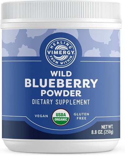 Vimergy Wild Blueberry Powder - Protects Brain Health Supports Cardiovascular Function Organic Vegan & Gluten-Free
