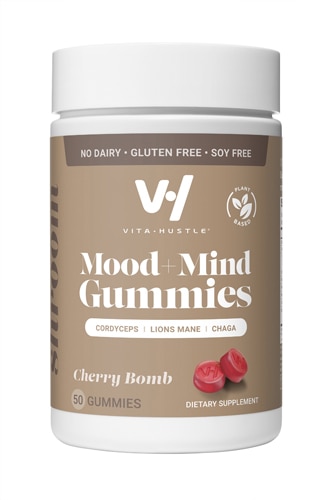 VitaHustle Mood + Mind Gummies Cherry Bomb