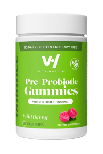 VitaHustle Pre + Probiotic Gummies Wild Berry