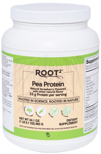 Vitacost-Root2 Pea Protein - Non-GMO and Gluten Free Strawberry