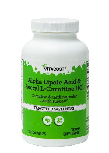 Vitacost Alpha Lipoic Acid & Acetyl L-Carnitine HCl - 1 Capsule - 240 Servings