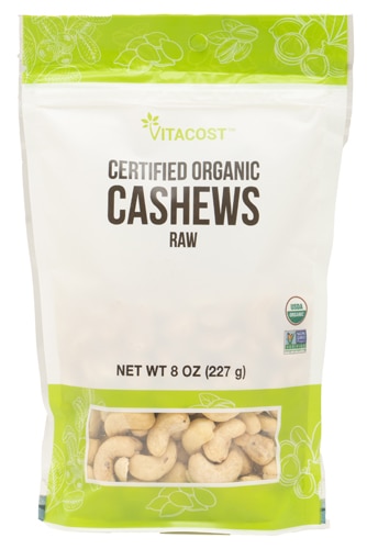 Vitacost Certified Organic Cashews Raw Non-GMO Kosher