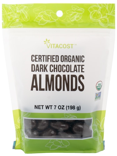 Vitacost Certified Organic Dark Chocolate Almonds Non-GMO Kosher