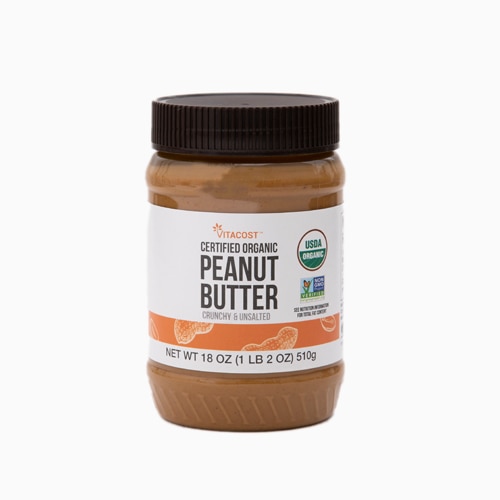 Vitacost Certified Organic Peanut Butter Crunchy Unsalted