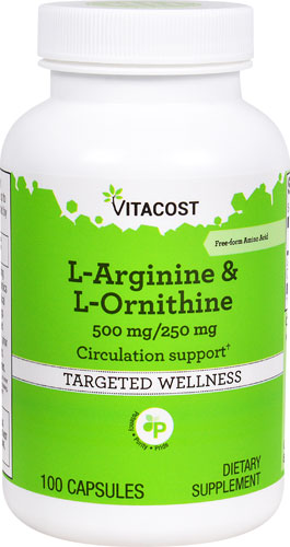 Vitacost L-Arginine & L-Ornithine 500 mg/250 mg