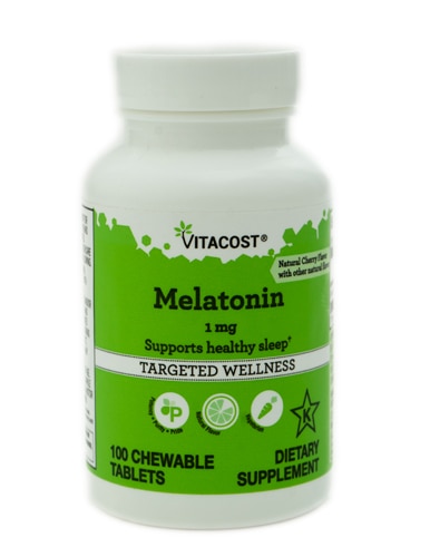 Vitacost Melatonin - 1 mg Natural Cherry Flavor