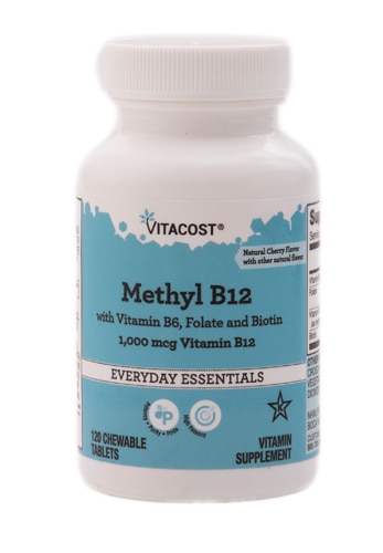 Vitacost Methyl B12 with Vitamin B6 Folate and Biotin Natural Cherry