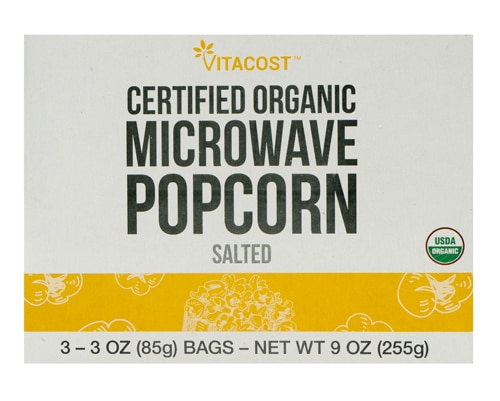 Vitacost Organic Microwave Popcorn Salted 3