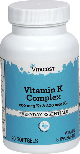 Vitacost Vitamin K Complex with (200 mcg) K1 & (200 mcg) K2