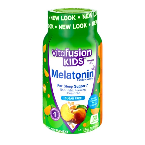 Vitafusion Kids Melatonin Gummies Tropical Peach