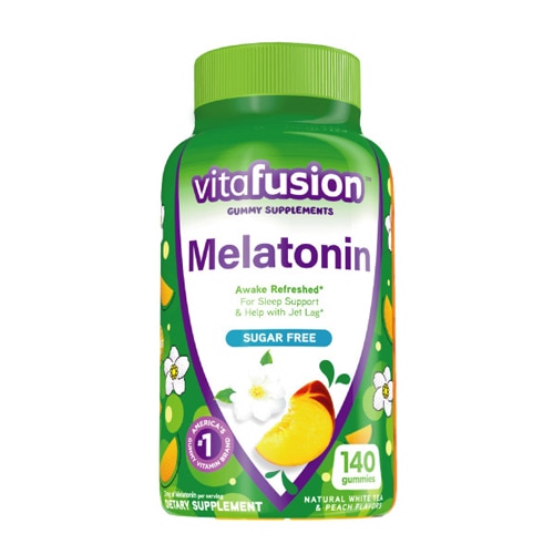 Vitafusion Melatonin Gummies Sugar Free White Tea and Peach