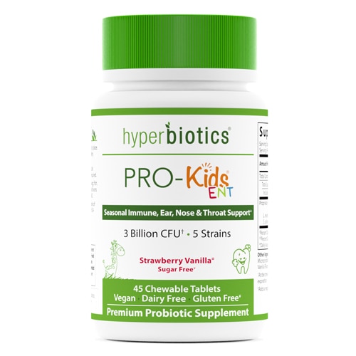 Vital Nutrients Hyperbiotics PRO-Kids ENT Chilldren's Oral Probiotics Strawberry Vanilla