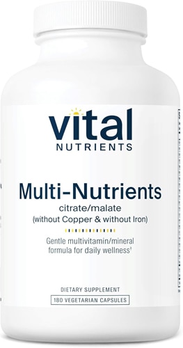 Vital Nutrients Multi-Nutrients 3 Citrate-Malate Formula without Copper and Iron