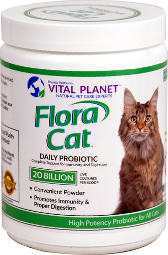 Vital Planet Cat Flora Daily Probiotic Powder 20 Billion Cultures 30 Scoops