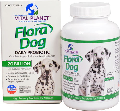 Vital Planet Dog Flora Daily Probiotic 20 Billion Cultures Beef
