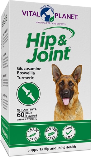 Vital Planet Dog Hip & Joint Glucosamine Boswellia Turmeric Beef