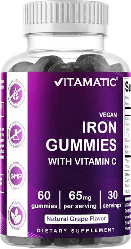 Vitamatic Iron + Vitamin C Vegan Grape