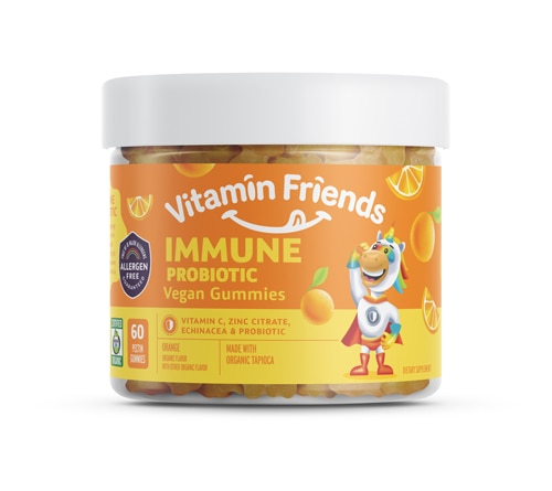 Vitamin Friends Immune Probiotic Vegan Gummies Orange