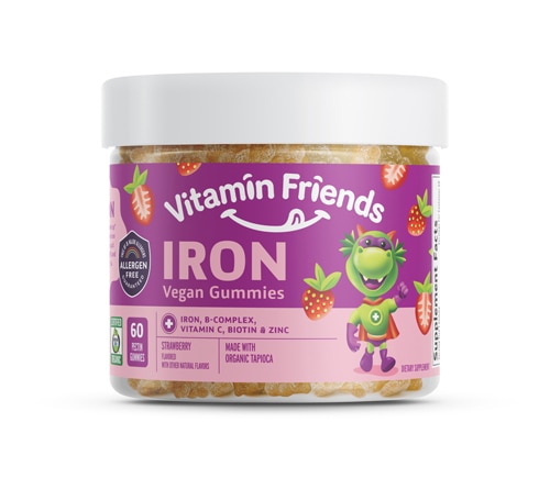 Vitamin Friends Iron Vegan Gummies Strawberry