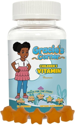 Vitastars Gracies Corner Stars Kids Multivitamin with Omega 3 Plant Based Gluten-Free