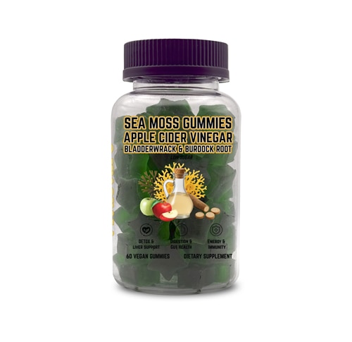Vitastars Organic Sea Moss Gummies + Bladderwrack Burdock Root & Apple Cider Vinegar