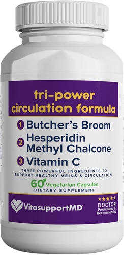 VitasupportMD Tri-Power Circulation Formula - Supports Blood Circulation & Vein Health