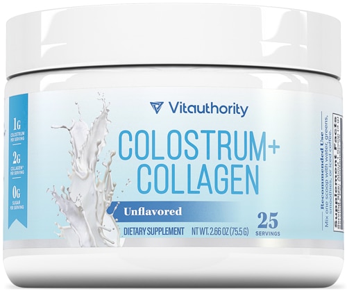 Vitauthority Colostrum + Collagen Unflavored - 25 Servings