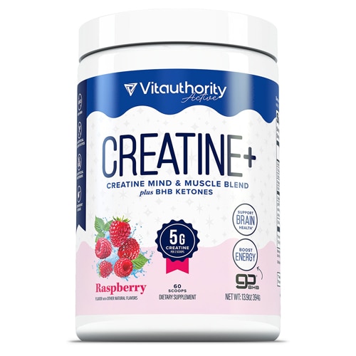 Vitauthority Creatine+ Mind & Muscle Blend with BHB Ketones Raspberry