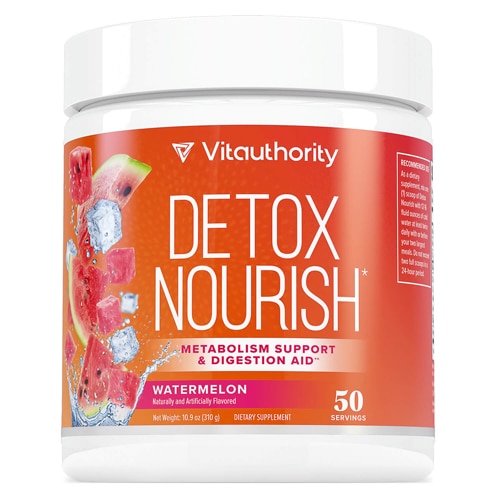 Vitauthority Detox Nourish Metabolism Support and Digestion Aid Watermelon