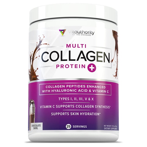 Vitauthority Multi Collagen Protein Plus Chocolate Swirl