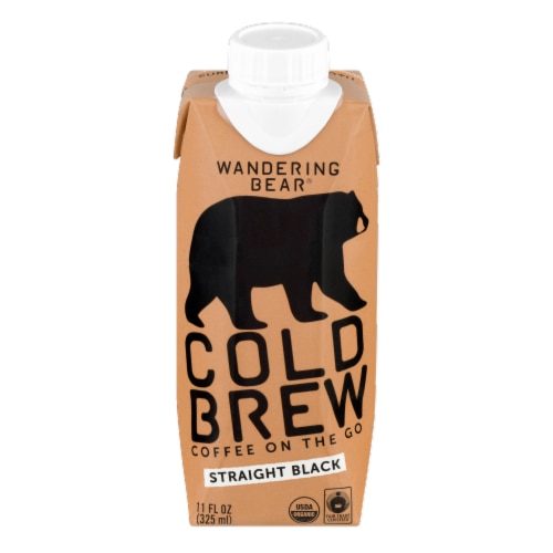 Wandering Bear Cold Brew Organic Coffee On-The-Go Straight Black