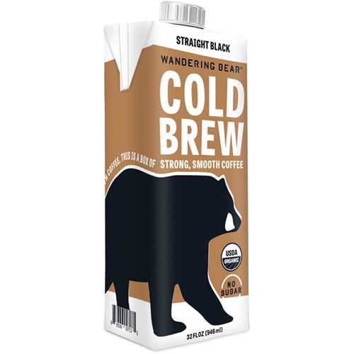 Wandering Bear Organic Cold Brew Coffee Straight Black