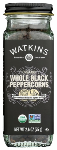 Watkins Organic Whole Black Peppercorns