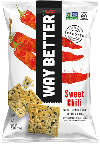 Way Better Snacks Gluten Free Non-GMO Whole Grain Corn Tortilla Chips Sweet Chili