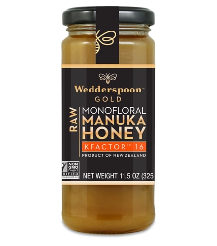 Wedderspoon Gold Raw Monofloral Manuka Honey KFactor 16