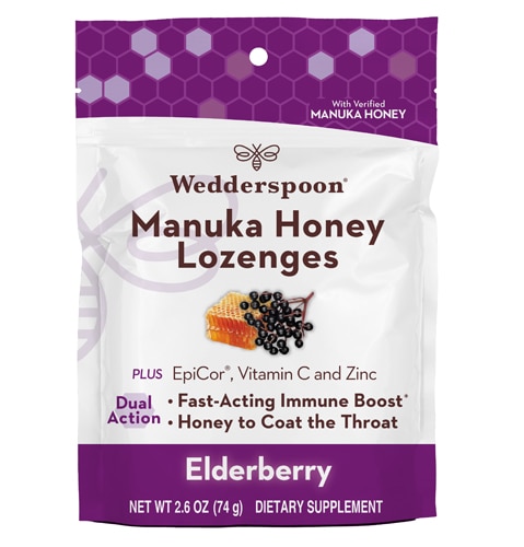 Wedderspoon Manuka Honey Lozenges Elderberry