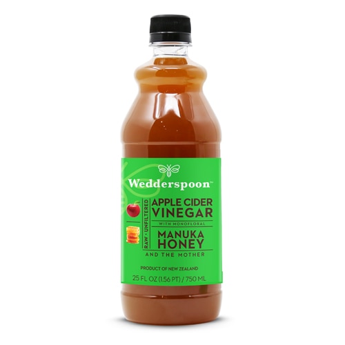 Wedderspoon Raw Apple Cider Vinegar with KFactor™ 16 Manuka Honey and The Mother