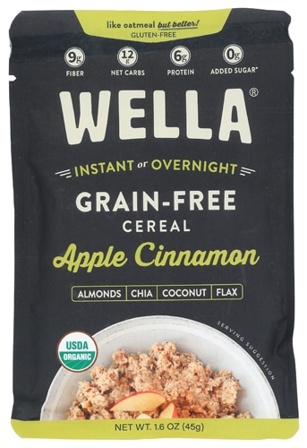 Wella Organic Grain-Free Cereal Packet Apple Cinnamon