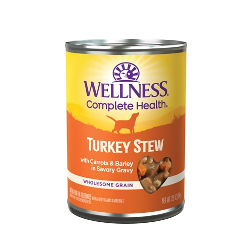 Wellness Wet Dog Food Wholesome Grain Turkey Stew with Barley and Carrots